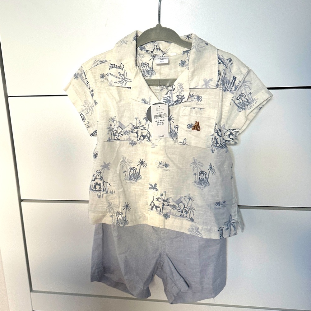Baby Gap Linen-Cotton short set 12-18 months